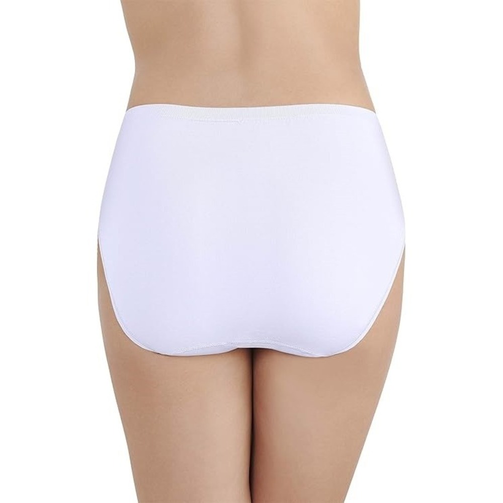 NWT Vanity Fair 6 M Seamless Hi-Cut Panty 13211 White 119833